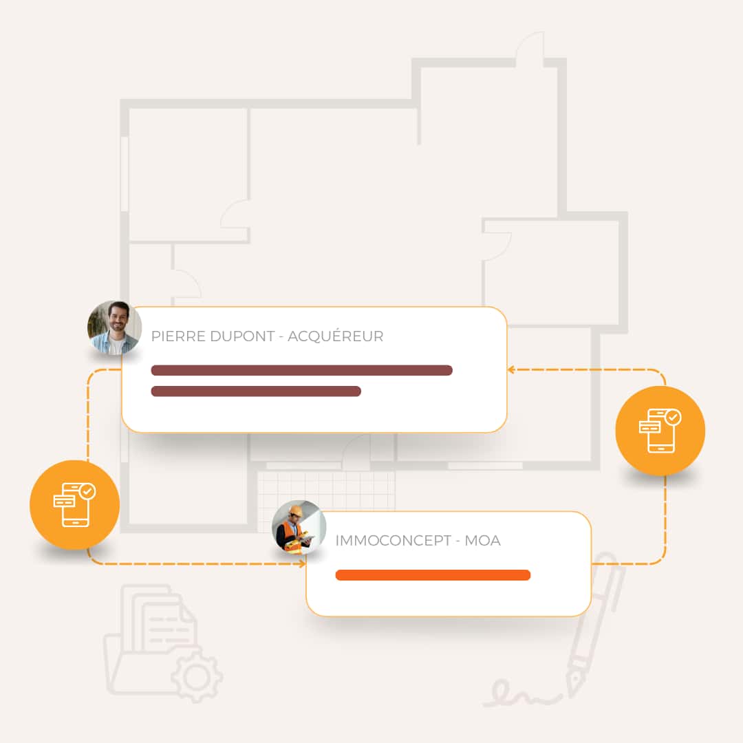 Logiciel de suivi de chantier D.C.A Building : échanges entre Maîtrise d'ouvrage / Assistant à maîtrise d'ouvrage / maîtres d'ouvrage et client pendant la phase SAV pour assurer la satisfaction et l’accès aux documents